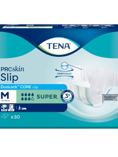 Pieluchomajtki TENA Slip ProSkin Super M 70-122 cm, opakowanie 30 szt.