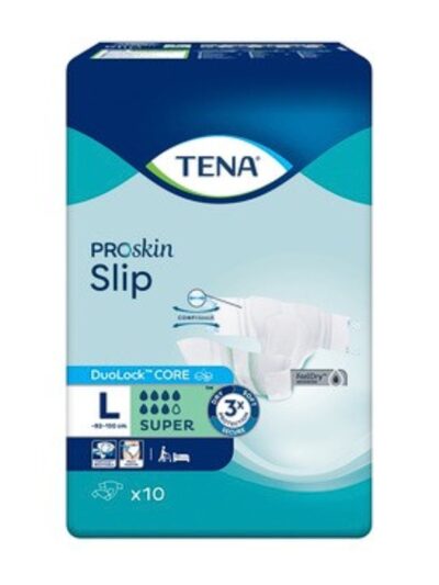 Pieluchomajtki TENA Slip ProSkin Super OTC Edition L 92-150cm, opak. 10 szt.