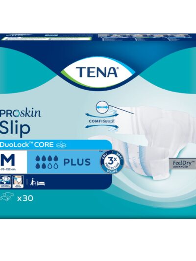 Pieluchomajtki TENA Slip ProSkin Plus M 70-122cm, opakowanie 30 szt.