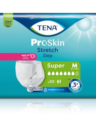 TENA STRETCH PROSKIN SUPER DAY /nowe/ majtki chłonne - Ref. 761197 - rozm. M - (30) - Ilość 1 op.