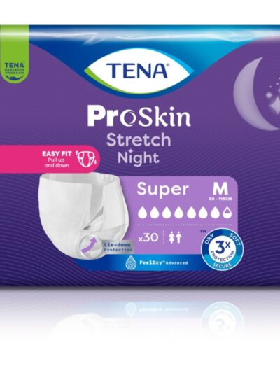 TENA STRETCH PROSKIN SUPER NIGHT /nowe/ majtki chłonne - Ref. 761194 - rozm. M - (30) - Ilość 1 op.