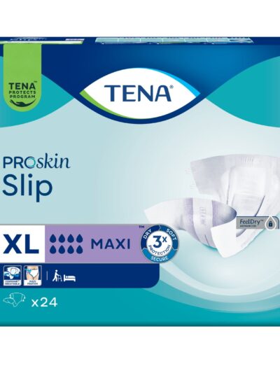 Pieluchomajtki TENA Slip ProSkin Maxi XL 92-144cm, opakowanie 24 szt.